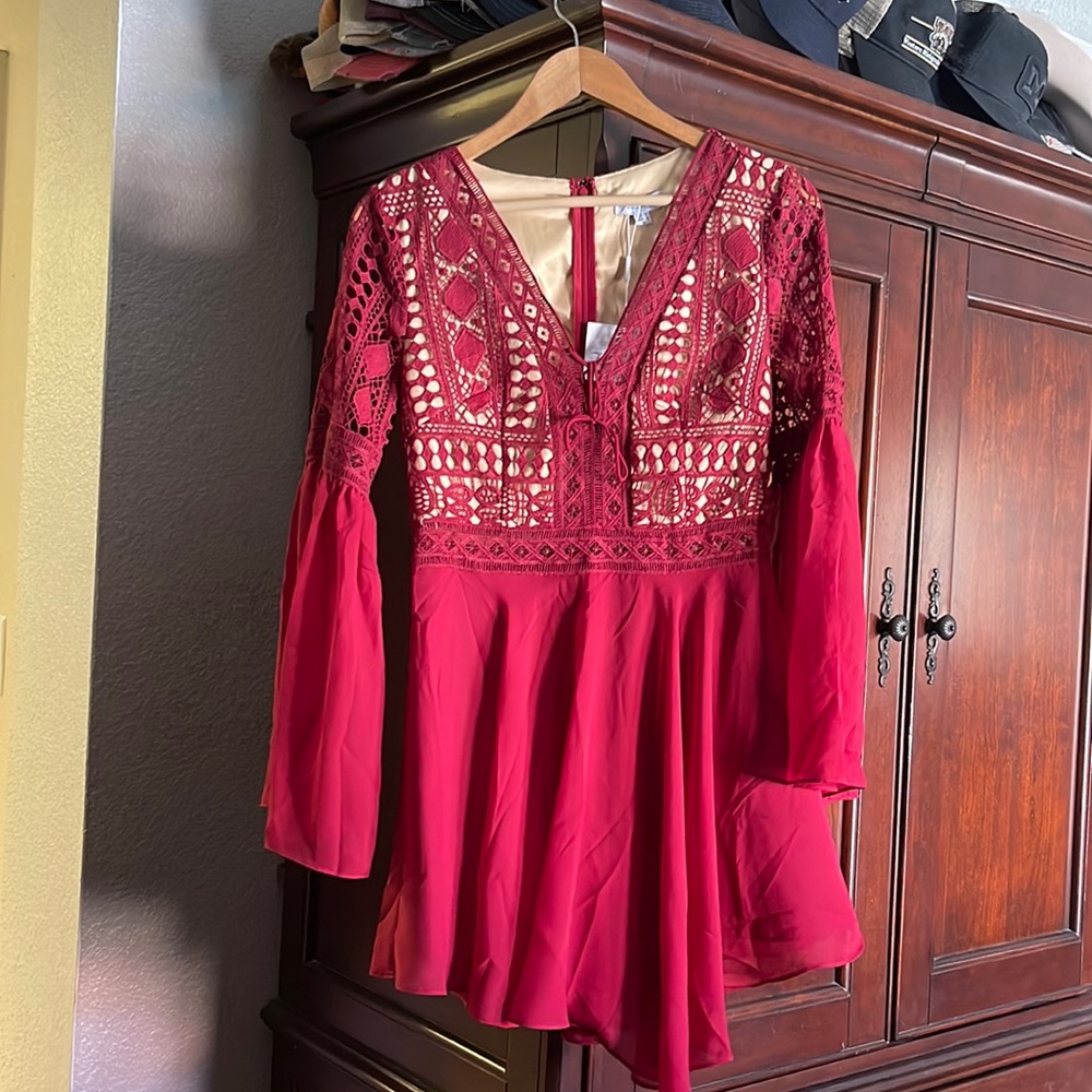 Two Sisters Dress - Red Wine - NWT